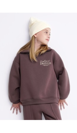 CLE Джемпер дев. 757212/21фф_п, коричневый