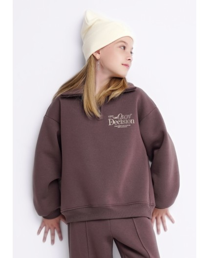 CLE Джемпер дев. 757212/21фф_п, коричневый