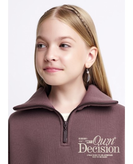 CLE Джемпер дев. 757212/21фф_п, коричневый