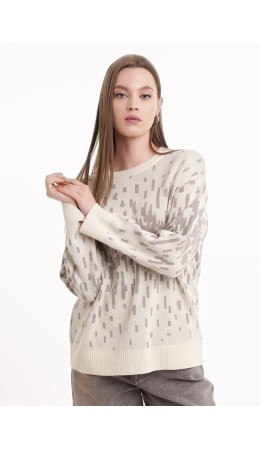 CLE Джемпер жен. 154527/184ха, молочный/бежевый