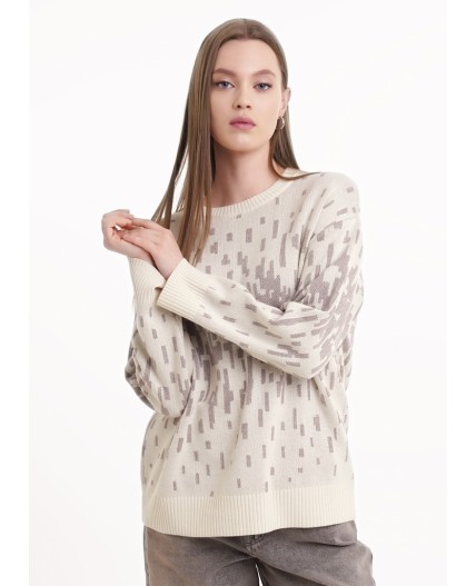 CLE Джемпер жен. 154527/184ха, молочный/бежевый