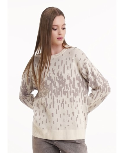 CLE Джемпер жен. 154527/184ха, молочный/бежевый