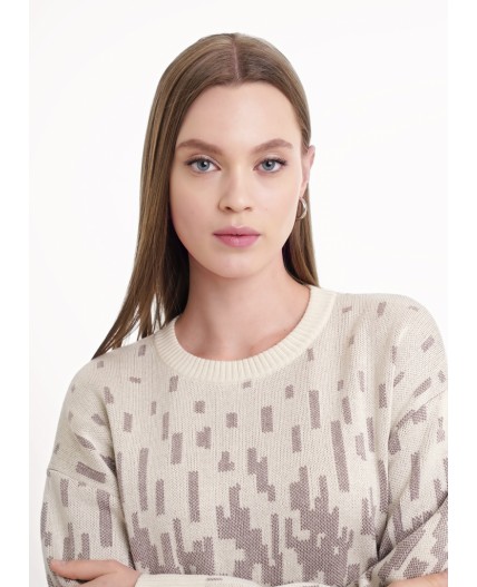 CLE Джемпер жен. 154527/184ха, молочный/бежевый
