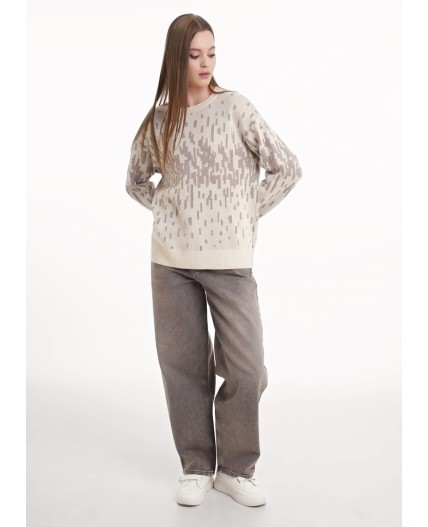 CLE Джемпер жен. 154527/184ха, молочный/бежевый