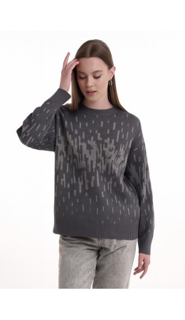 CLE Джемпер жен. 154527/184ха, т.серый/св.серый