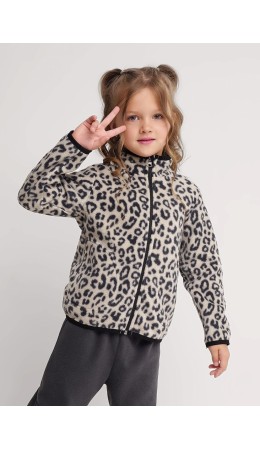 CLE Куртка дев. 755950лн, бежевый/т.серый