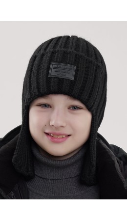 CLE Шапка 'Ушанка' дет. 454367ап флис, чёрный