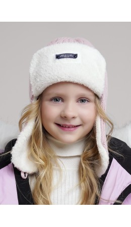 CLE Шапка 'Ушанка' дет. 454520ап мех, розовый