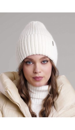CLE Шапка 454348паш флис, молочный