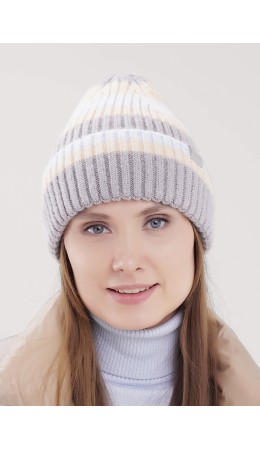 CLE Шапка 454432фэш, св.серый/голубой