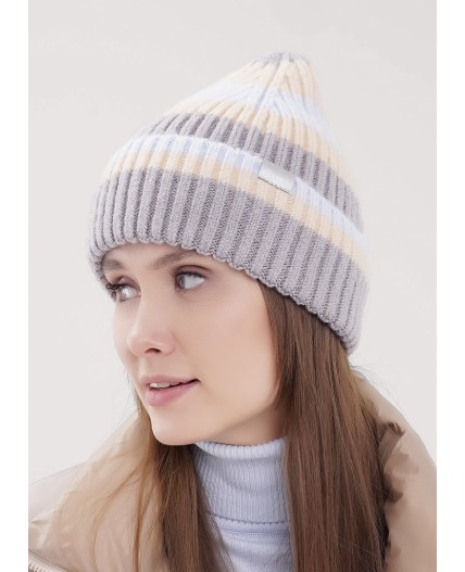 CLE Шапка 454432фэш, св.серый/голубой