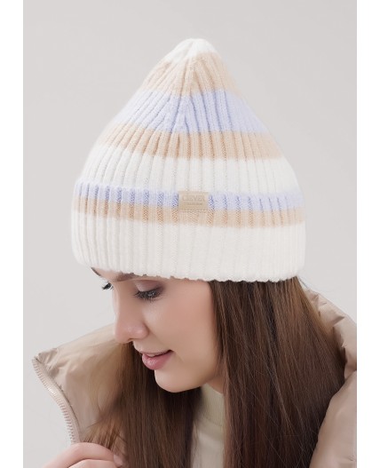 CLE Шапка 454432фэш, молочный/св.бежевый