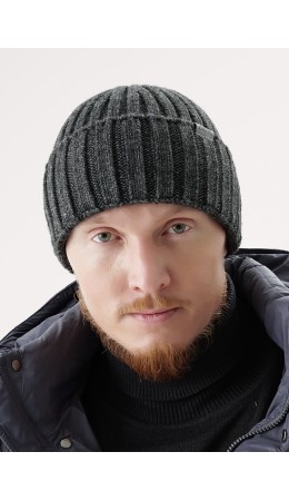 CLE Шапка 454476ап, меланж т.серый