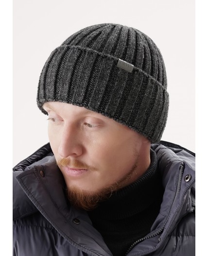 CLE Шапка 454476ап, меланж т.серый