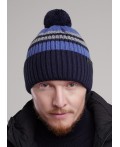 CLE Шапка 454545ап флис, т.синий/меланж серый