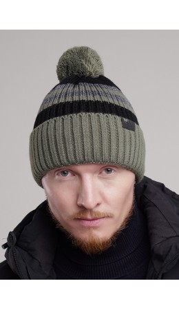 CLE Шапка 454545ап флис, хаки/чёрный