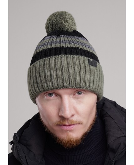 CLE Шапка 454545ап флис, хаки/чёрный