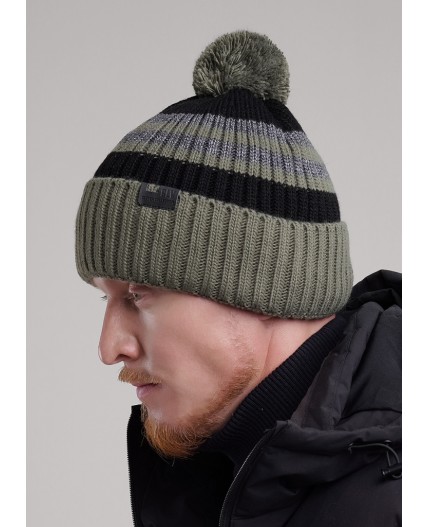 CLE Шапка 454545ап флис, хаки/чёрный