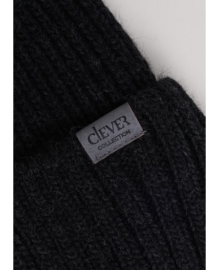 CLE Шапка дет. 453854ап флис, меланж т.серый