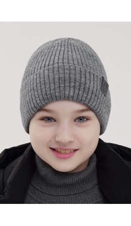 CLE Шапка дет. 454134ап флис, меланж серый