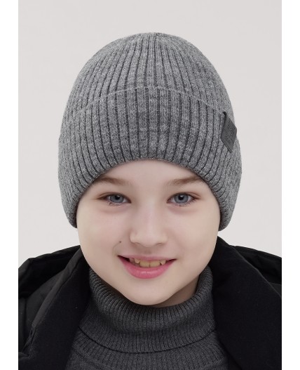 CLE Шапка дет. 454134ап флис, меланж серый