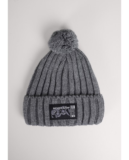 CLE Шапка дет. 454154ап флис, меланж серый