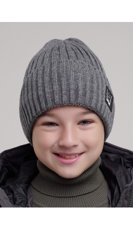 CLE Шапка дет. 454393ак флис, меланж серый