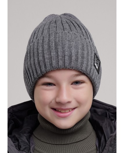 CLE Шапка дет. 454393ак флис, меланж серый