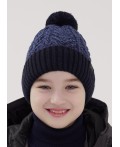 CLE Шапка дет. 454456ап флис, т.синий/св.джинсовый