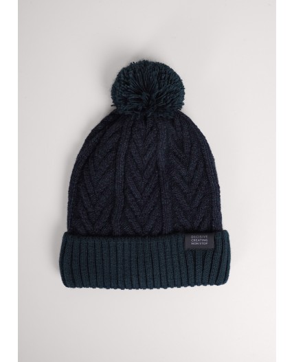 CLE Шапка дет. 454456ап флис, т.зелёный/т.синий