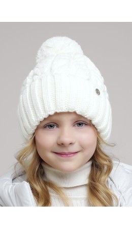 CLE Шапка дет. 454474ап флис, белый