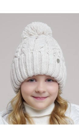 CLE Шапка дет. 454474ап флис, меланж бежевый