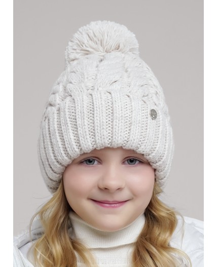 CLE Шапка дет. 454474ап флис, меланж бежевый