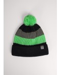 CLE Шапка дет. 454475ап флис, чёрный/зелёный