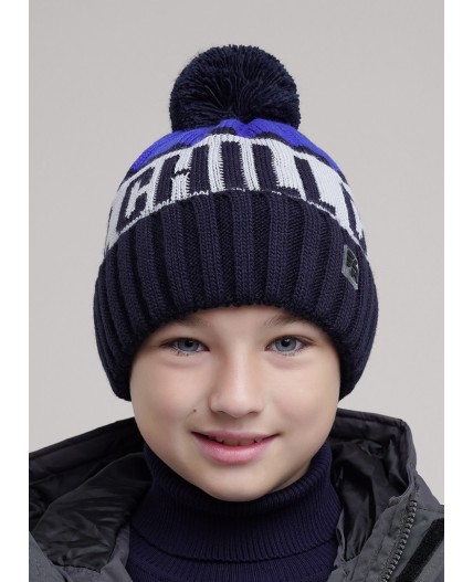 CLE Шапка дет. 454508ап флис, т.синий/синий