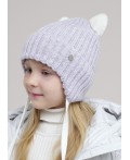 CLE Шапка дет. 454540ап флис, св.сиреневый/серый металлик