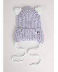 CLE Шапка дет. 454540ап флис, св.сиреневый/серый металлик
