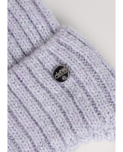 CLE Шапка дет. 454540ап флис, св.сиреневый/серый металлик