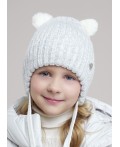 CLE Шапка дет. 454540ап флис, молочный/серый металлик
