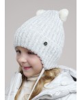 CLE Шапка дет. 454540ап флис, молочный/серый металлик