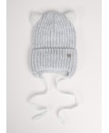 CLE Шапка дет. 454540ап флис, молочный/серый металлик