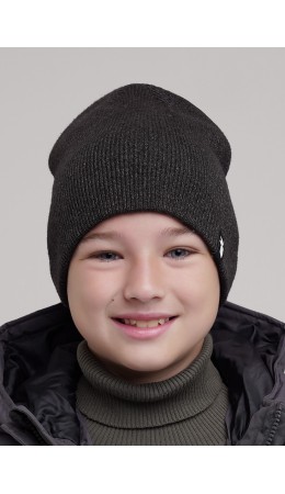 CLE Шапка дет. 604316вн, меланж т.серый