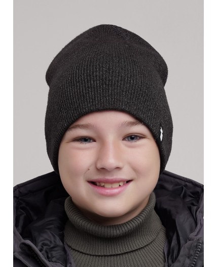 CLE Шапка дет. 604316вн, меланж т.серый