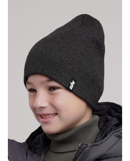 CLE Шапка дет. 604316вн, меланж т.серый