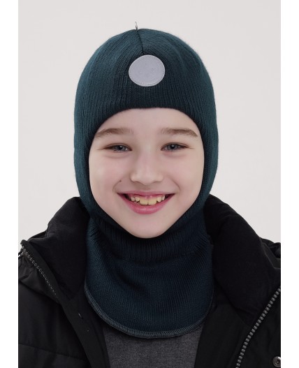 CLE Шапка-шлем дет. 453834ап флис, т.зелёный