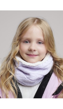 CLE Шарф 'Снуд' дет. 454519ап мех, св.сиреневый