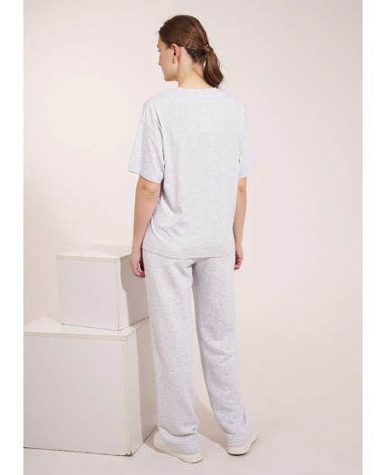 CLE LF15-008 Футболка жен., меланж св.серый