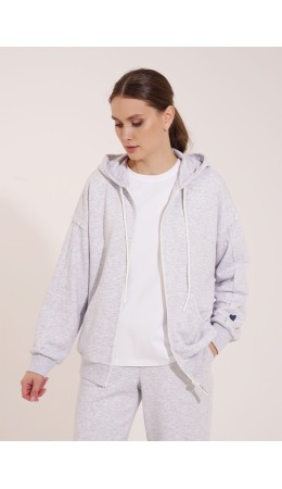 CLE LJ15-008 Куртка жен., меланж св.серый