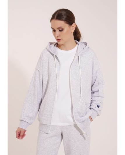 CLE LJ15-008 Куртка жен., меланж св.серый