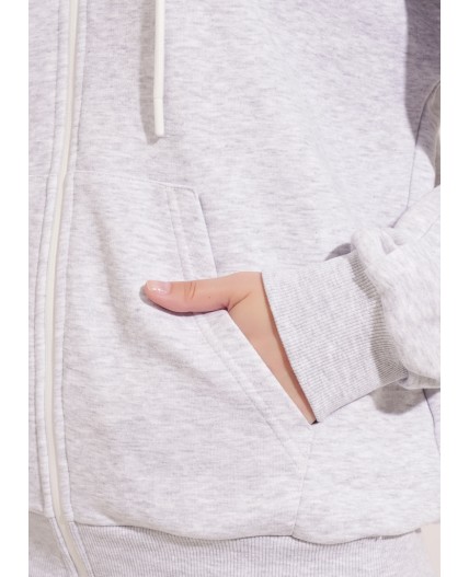 CLE LJ15-008 Куртка жен., меланж св.серый